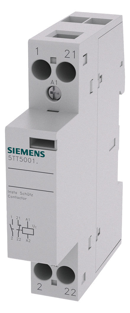 SIEMENS Installationsschütz 20A 230V/AC 5TT5801-0 230V/AC 1S 1Ö 1000W/AGL 1TE