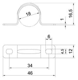 BETTERMANN Befestigungsschelle 1f  18mm 605 18 G zweilappig ST hfr