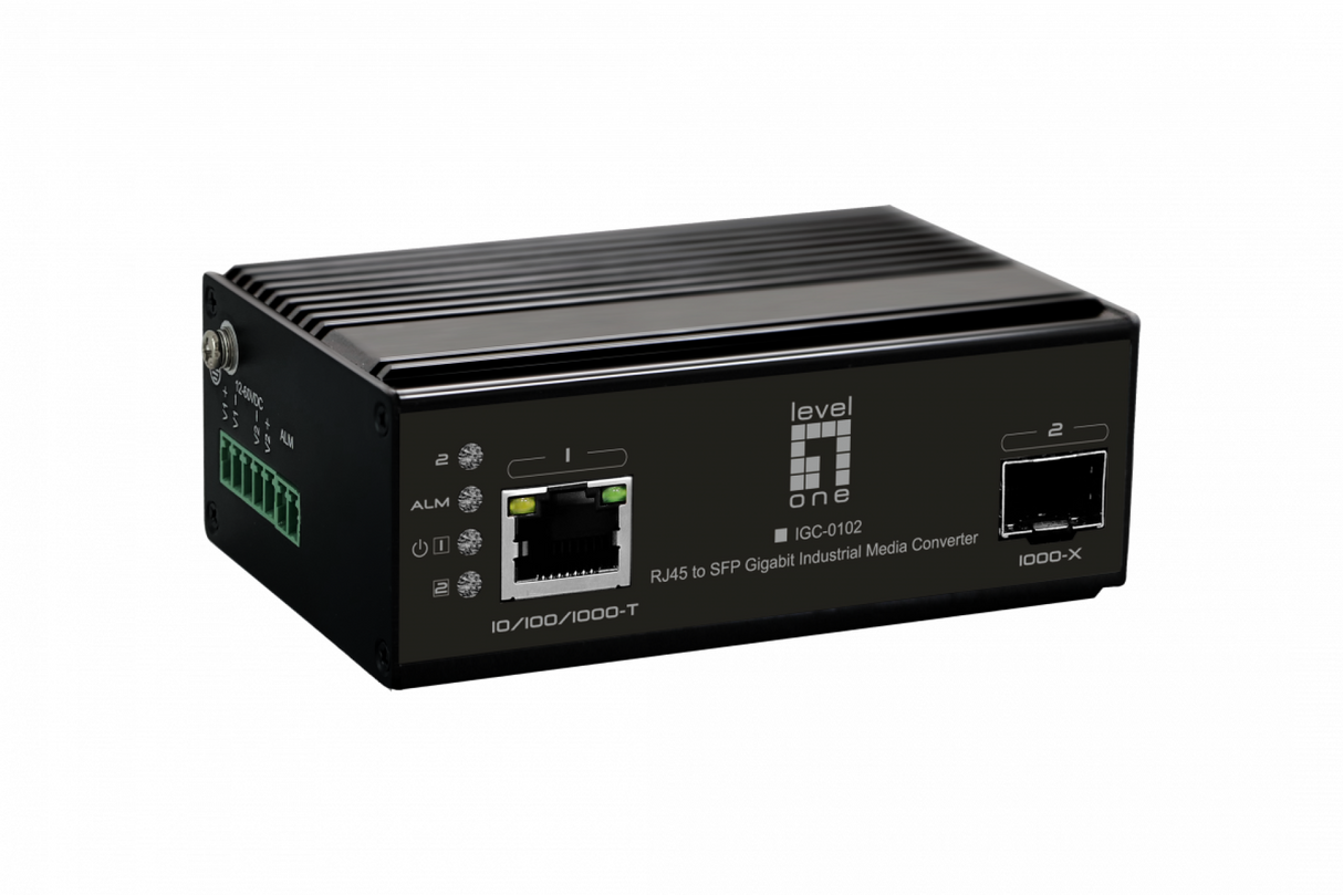 Industrieller RJ45-zu-SFP-Gigabit Medienkonverter -40°C bis 75°C Stück