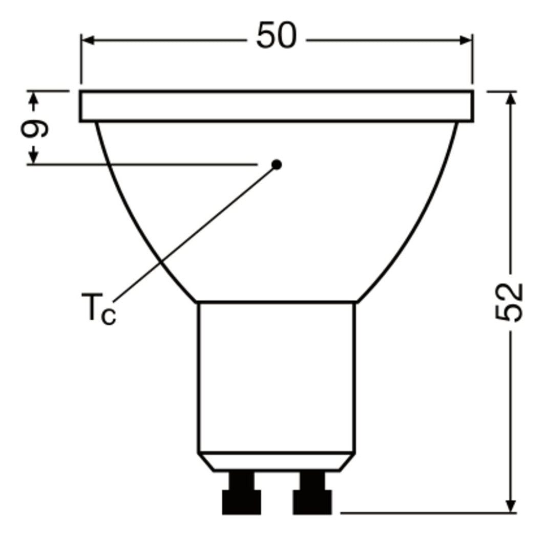 LEDVANCE LED-Reflektorlampe GU10 PAR16 E LED PAR16 80 36° DIM S 6.1W 927 GU1 PAR1