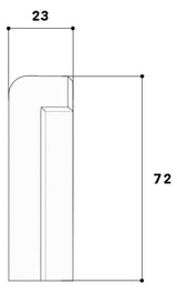 GGK Endstück SL-K 70mm li rws RAL9010 SL 20x70-ES links