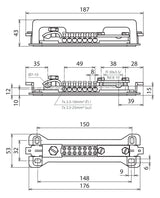 DEHN SE Potentialausgleichschiene 1rndl PAS 9AK 1fl Ms m.Haube Aufb_fix