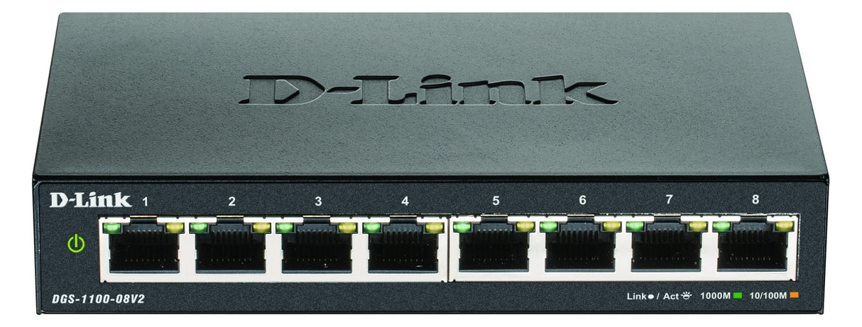 D-Link Tischswitch 8x10/100/1000Mbps DGS-1100-08V2 Managebar Layer2
