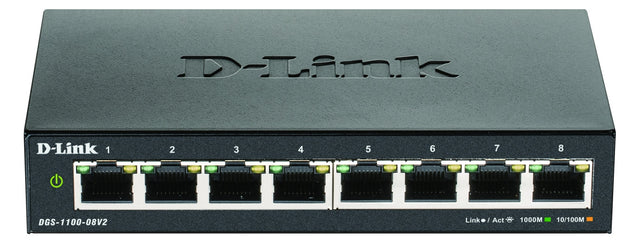 D-Link Tischswitch 8x10/100/1000Mbps DGS-1100-08V2 Managebar Layer2
