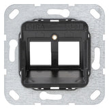 GIRA Zentralplatte Mod-Jack 2f sw Tragring 560100 ohne Beschriftungsfeld