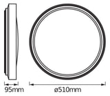 LEDVANCE LED-Sensorleuchte 32W 3000K si Orbis Plate Click Sensor 510mm 32W 1800l