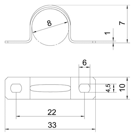 BETTERMANN Befestigungsschelle 1f  8mm 605 8 G zweilappig ST hfr