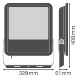 LEDVANCE LED-Anbaustrahler 167W Konv sw FL 250 P 167W 25KLM 865 PS SY100 BK 1LED