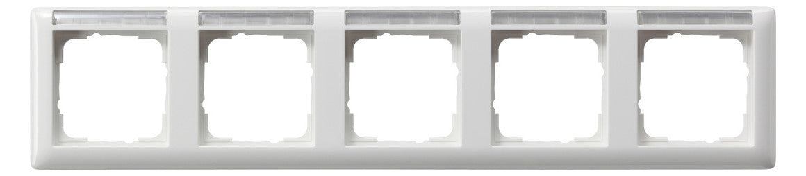 GIRA Rahmen 5f rws glz horiz BSF Kst System 55 109503