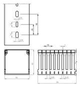 UNEX Verdrahtungskanal 60x60 grau,RAL7035,PVC-M1 60.60.77