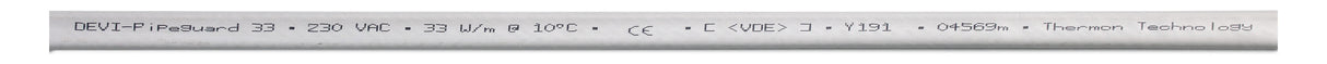 DEVI Heizband rohrbegleitend 33W/m 230V DEVIpipeguard 33 LZSH 250m gr 65°C