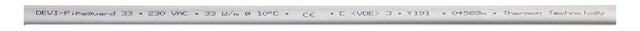DEVI Heizband rohrbegleitend 33W/m 230V DEVIpipeguard 33 LZSH 250m gr 65°C