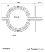 Walraven Kälteschelle BISOFIX 88 PUR 273,2 mm Gewinde: M16 -50/+105 C | 0880273