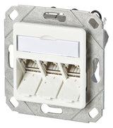 METZ CONNECT Anschlussdose Cat6A 3xRJ45 130B11D31102-E rws Kanaleinb schräg