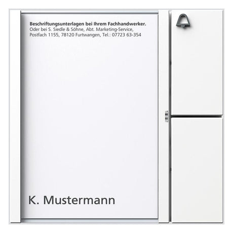 SIEDLE Tastenmodul 1+n 1RT ws 99x99x27mm TM 612-1 W