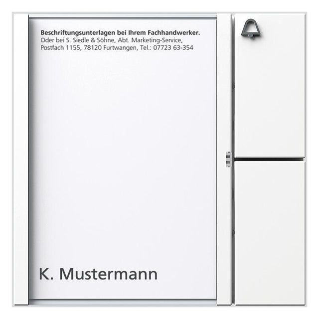 SIEDLE Tastenmodul 1+n 1RT ws 99x99x27mm TM 612-1 W