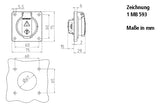 MENNEKES Anbausteckdose IP54 75x75mm ger 11011F bl Kst schraubl.Kl hfr