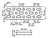 WALRAVEN Schiene BISMAT ev 2000x50x3 zur Bef. von Sanitärarmaturen
