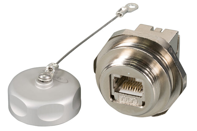 IP67 Einbaubuchse, M25, RJ45 Cat.6A E-20070, für Cat.5/6/7 Kabel Stück