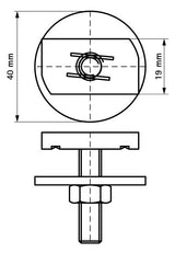 Walraven Hammerkopfbefestigung Strut Edelstahl V4A - M12 x 50 mm | 6527754