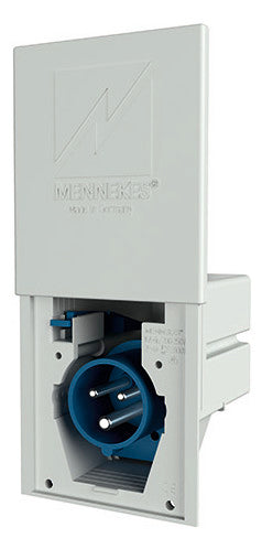 MENNEKES CEE-Einbaugerätestecker 3p 16A 8001 230V/bl 6h IP44 Schraubkl ger Kst