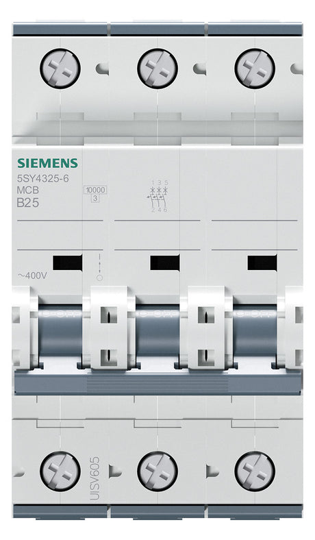 SIEMENS Leitungsschutzschalter UC B 25A 5SY4325-6 3p 400V 3TE 50Hz IP20