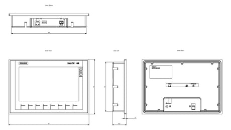 SIEMENS Grafik-Panel m.Farbdisplay DC 6AV2123-2JB03-0AX0 19,2-28,8V 1HW/IE