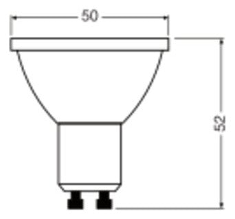 LEDVANCE LED-Reflektorlampe GU10 PAR16 G LED PAR16 50 36° DIM S 6W 940 GU10 PAR16