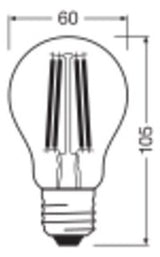 LEDVANCE LED-Lampe FM E27 A100 11W 2700K LED Classic A 100 Filament P 11W 82 ws
