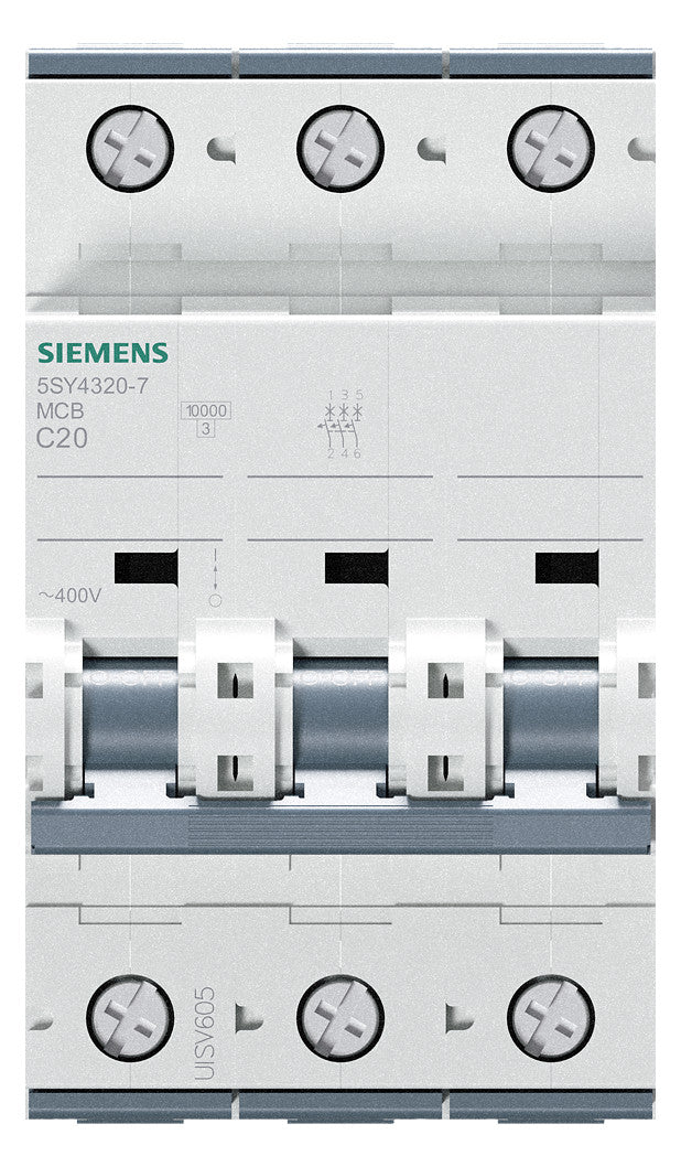 SIEMENS Leitungsschutzschalter UC C 20A 5SY4320-7 3p 400V 3TE 50Hz IP20
