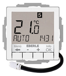 EBERLE Raumtemperaturregler 10-40°C 230V UTE 4800-F-RAL9016-G-55 ws IP30 16A