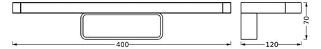 LEDVANCE LED-Wandanbauleuchte 7W 3000K ORBIS Disc Bathroom Mirror 400mm Bl 300l
