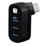 Techly Mini-Dreh-Hub 3x USB 3.0  Stück