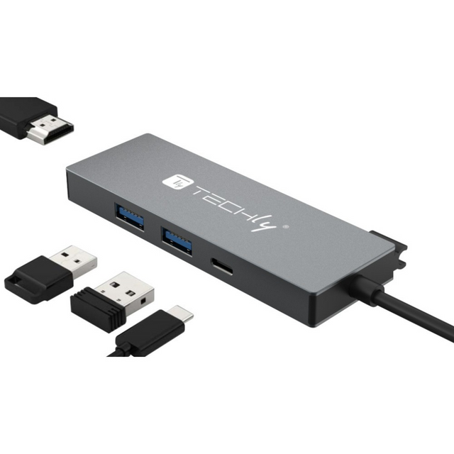 Techly USB3.2 Type-C Docking Station 2x USB-A, 1x USB-C, 1x HDMI Stück