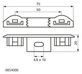 Walraven Duo-Wandplatte starQuick grau 75x20 PA | 0854000