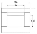 BETTERMANN Brandschutzkanal I30 E30 BSKP03-K0406 unbeh 100x85mm L1000mm