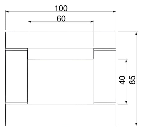 BETTERMANN Brandschutzkanal I30 E30 BSKP03-K0406 unbeh 100x85mm L1000mm