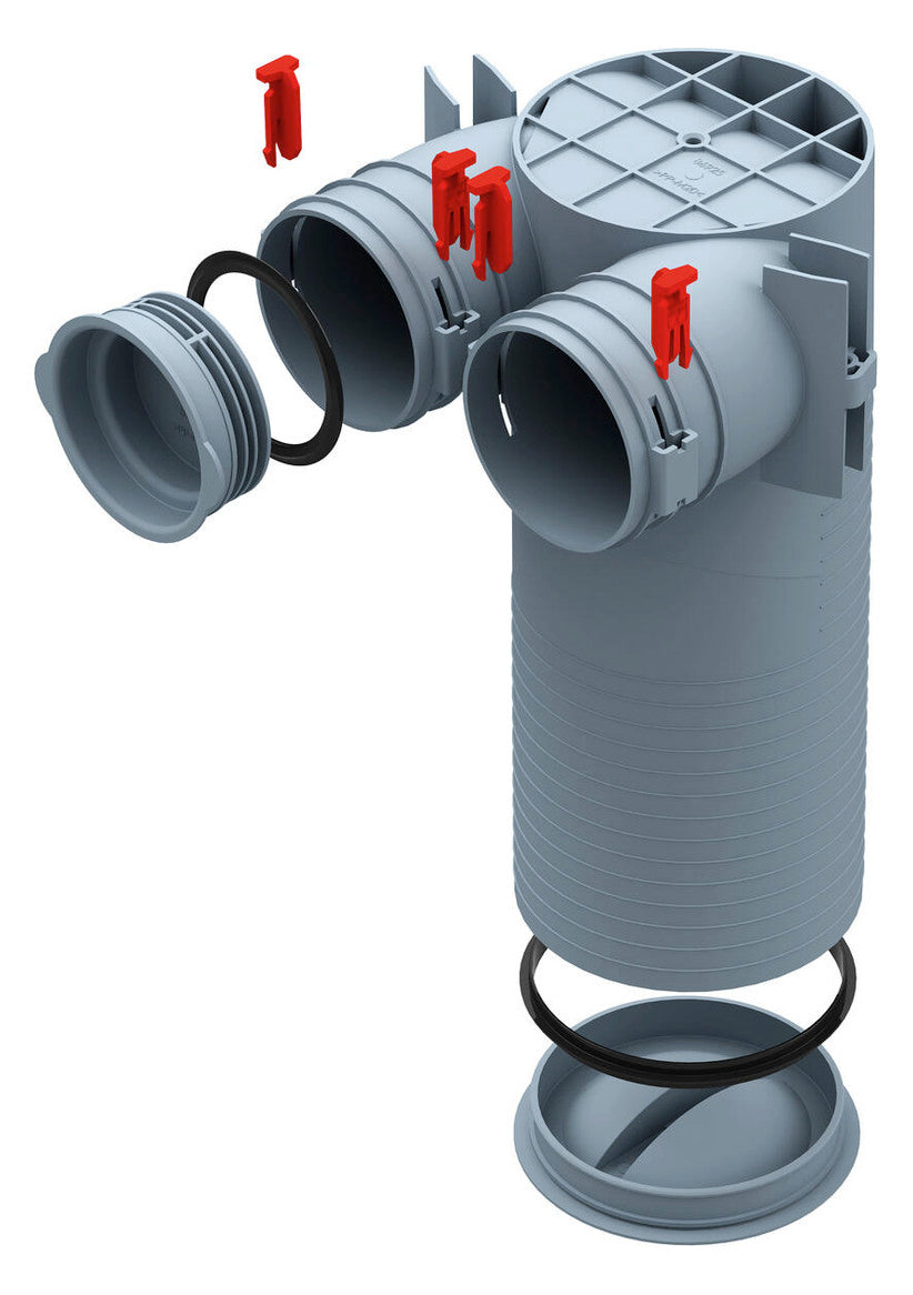 Helios FlexPipe Decken-/Wandkasten FRS-DWK 2-75/125, f. Ventilanschluss 125 | 03857
