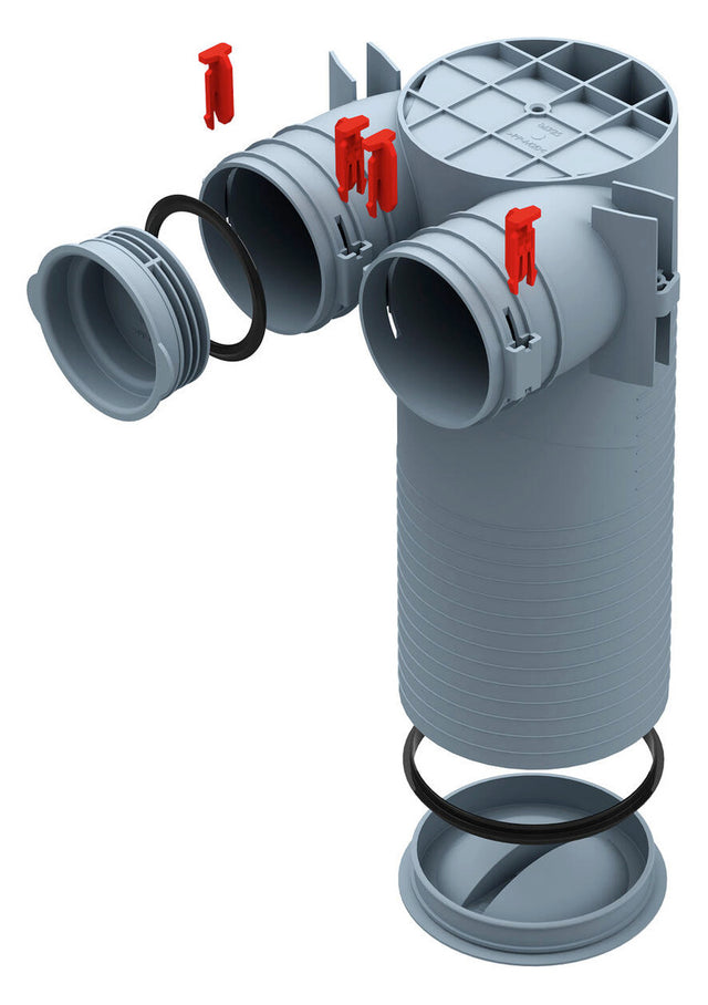 Helios FlexPipe Decken-/Wandkasten FRS-DWK 2-75/125, f. Ventilanschluss 125 | 03857