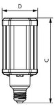 PHILIPS-LM LED-Röhrenlampe E27 21-28W ws TrueForce TForce LED HPL ND 30-21W E27 8