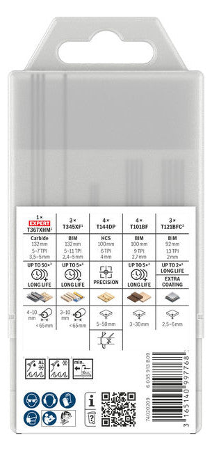 BOSCH-EW Stichsägeblatt Edst Holz Kst 2607011438 CU/Ni/Zn Stahl