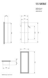 SIEDLE Gehäuse 3f UP gr Kst 100x300x50mm GU 611-3/1-0