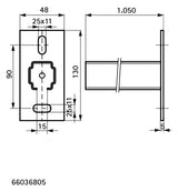 Walraven Wandkonsole RapidRail 38x40 BUP L: 1050 mm mit cm-Skala | 66036805