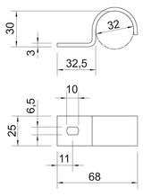 BETTERMANN Befestigungsschelle 1f  32mm 822 32 FT einlappig ST hfr