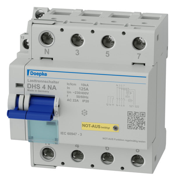 DOEPKE Lasttrennschalter 125A 4p IP20 DHS 4-125 NA NOT-AUS m.Geh
