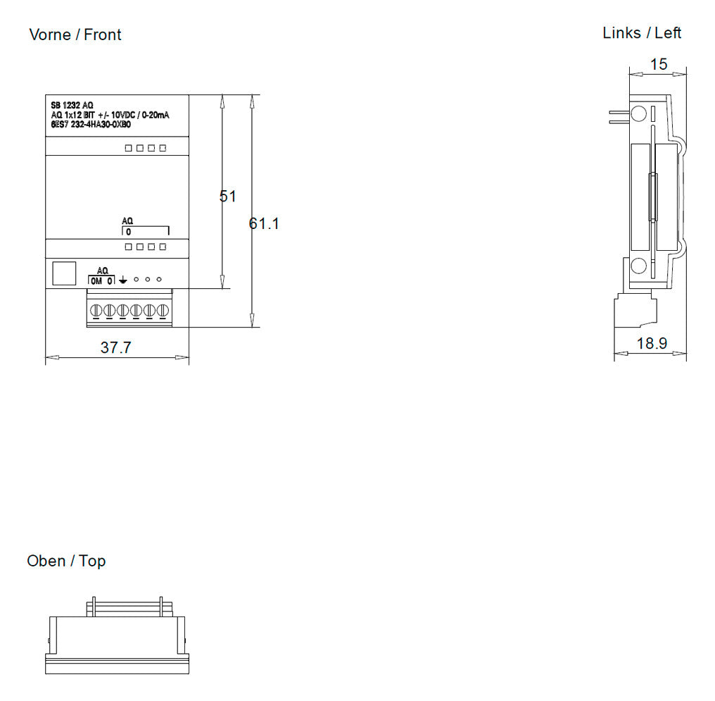 SIEMENS SPS-Analoges E/A-Modul 1Ausg SIMATIC 6ES7232-4HA30-0XB0 Ausg.Spg