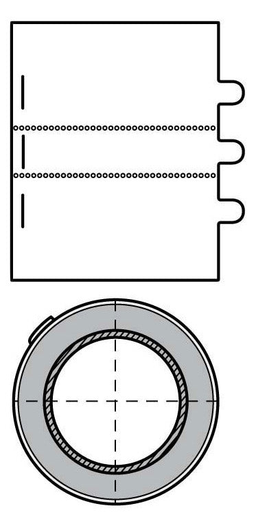 WALRAVEN Brandschutzmanschette Pacifyre MK II für br. Rohr / ged. MSV 75 mm