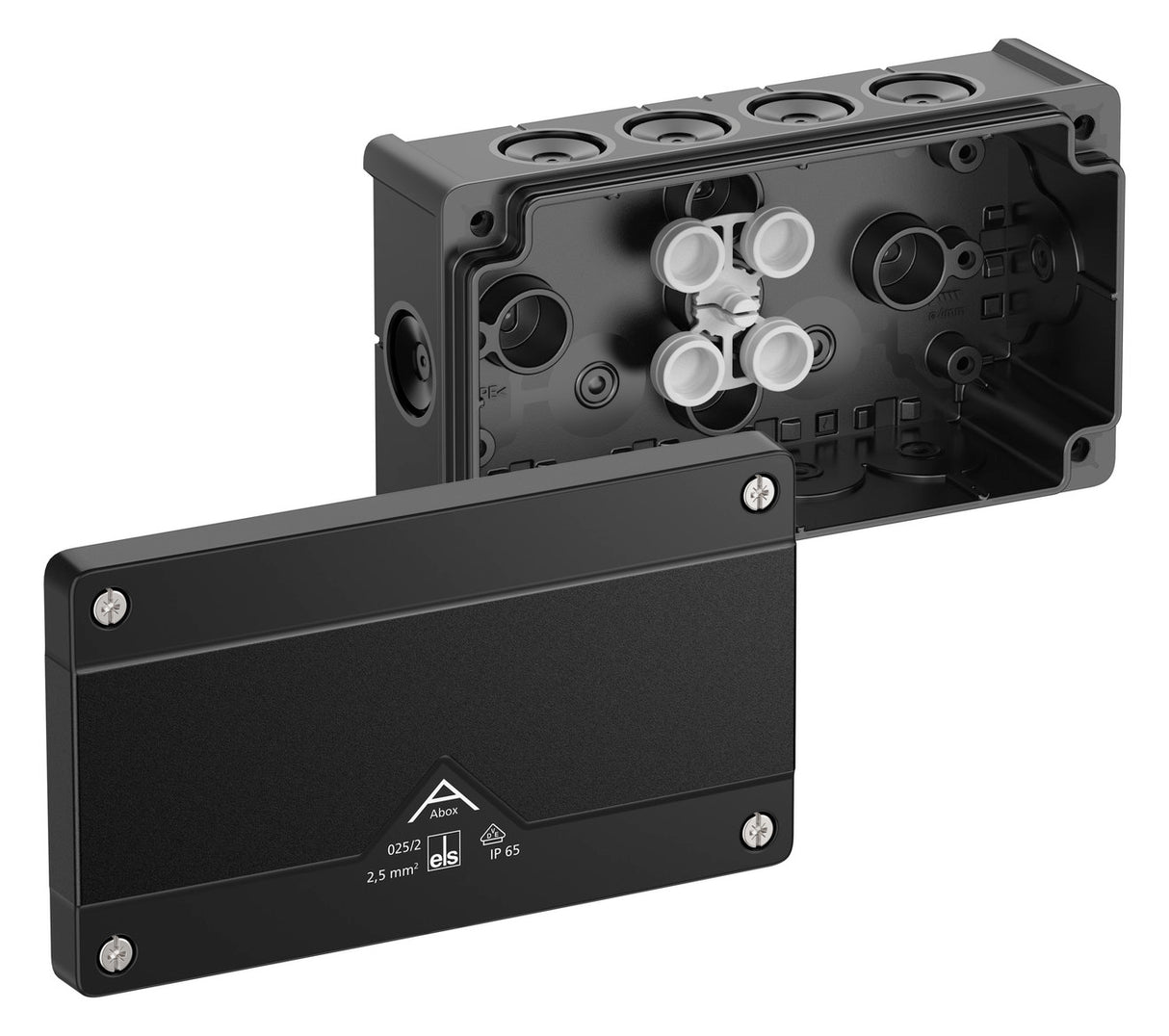 SPELSBERG Abzweigkasten 87x152mm Kst sw Abox 025/2-L/sw IP66 IK07 hfr