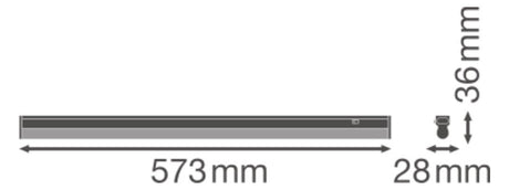 LEDVANCE LED-Lichtleiste 8W 3000K 800lm LINEAR COMPACT LN COMP SWITCH 600 8 W 30