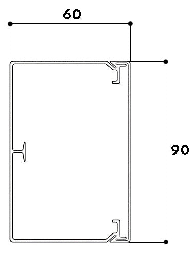 GGK Leitungsführungskanal Kst sbr unbeh LFG 60x90 60x90x2000mm RAL8014